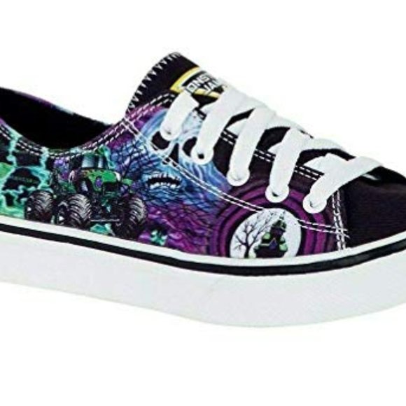 Monster Jam Little Boys Lace-up Canvas Sneaker - Picture 1 of 5